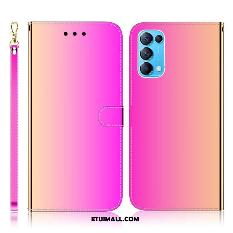 Etui Folio do Oppo Find X3 Lite Osłona Lusterka Ze Sztucznej Skóry