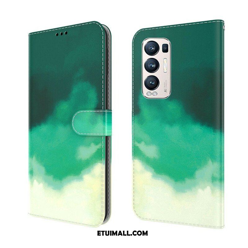 Etui Folio do Oppo Find X3 Neo Streszczenie Kolorowe