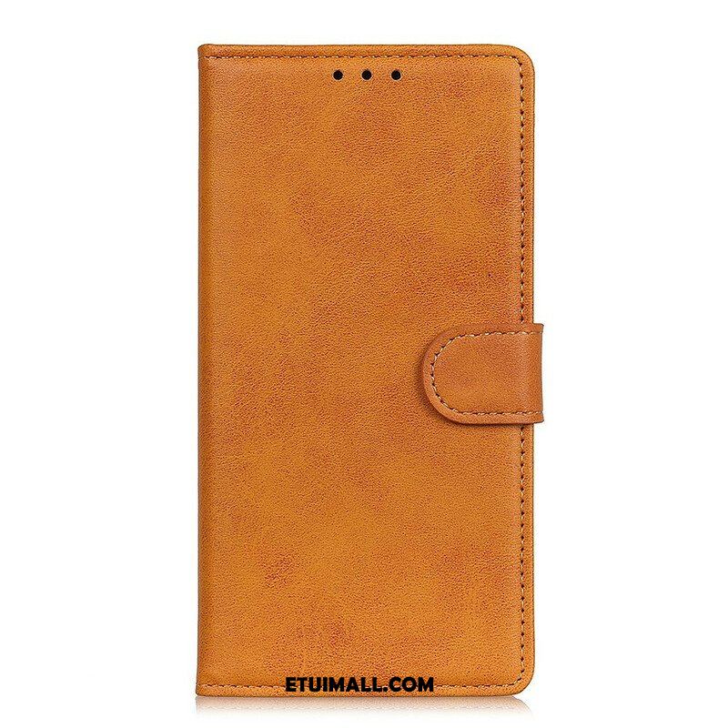 Etui Folio do Oppo Find X3 Pro Efekt Matowej Skóry W Stylu Vintage