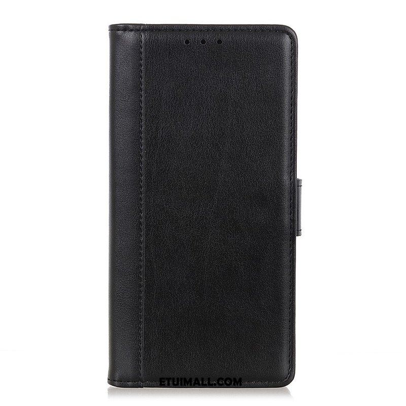 Etui Folio do Oppo Find X5 Lite Kolorowa Wersja Skóry Dwoinowej