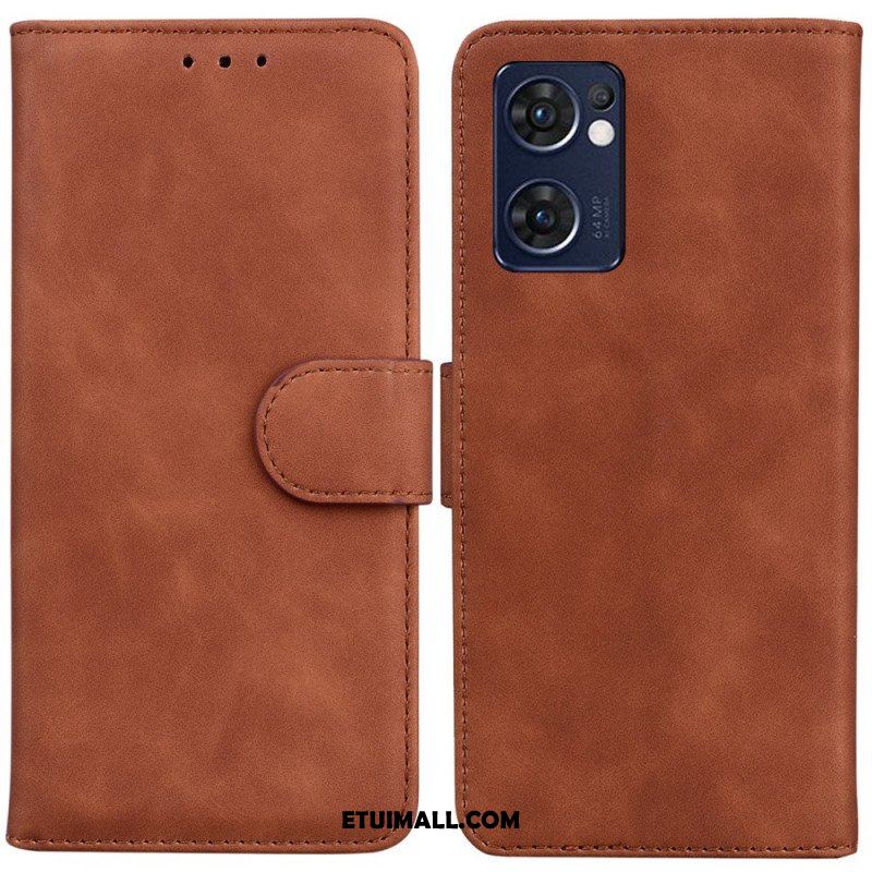 Etui Folio do Oppo Find X5 Lite Motyl Dotykający Skóry