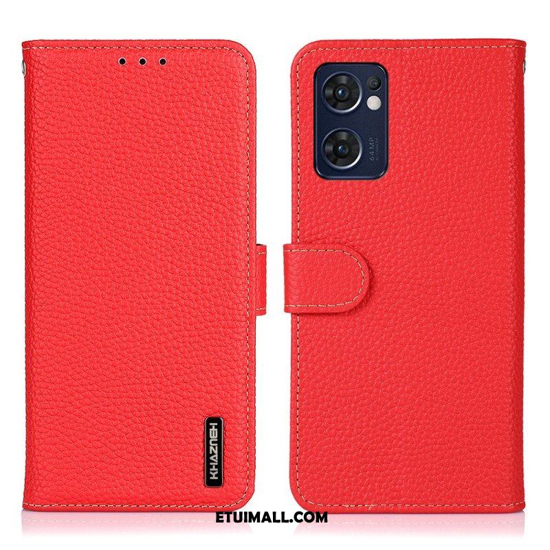 Etui Folio do Oppo Find X5 Lite Oryginalna Skóra Khazneh Litchi