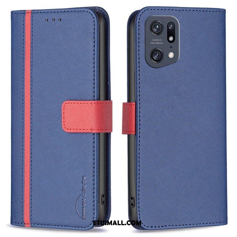 Etui Folio do Oppo Find X5 Pro Tetxuré Binfen Color Ze Sztucznej Skóry