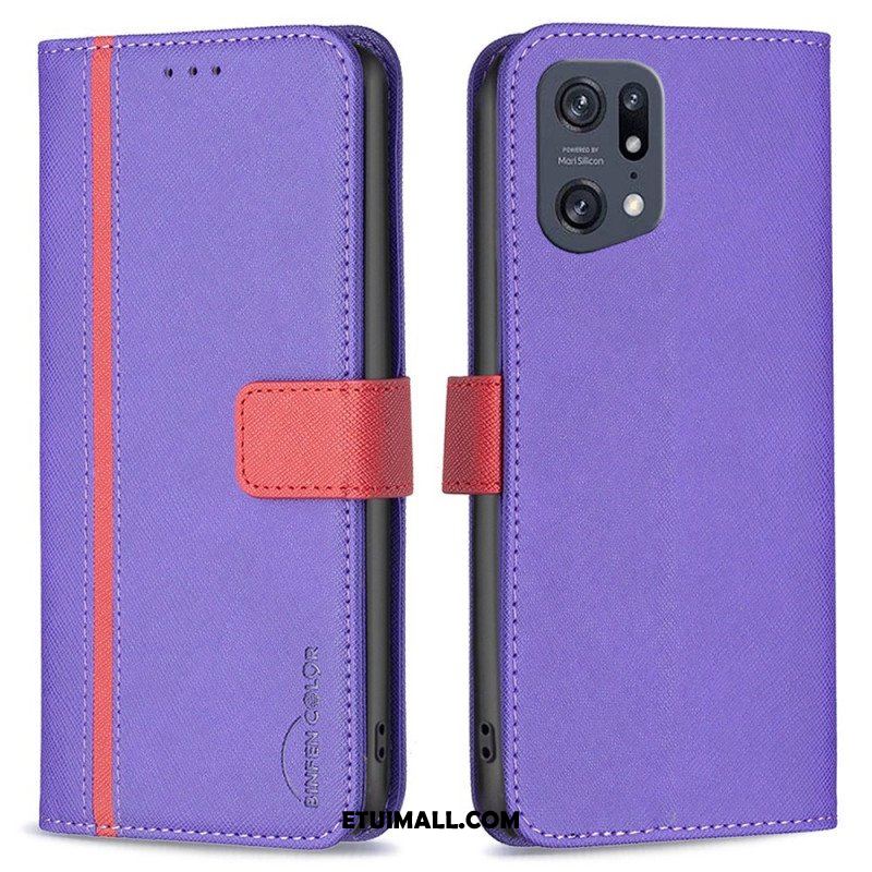 Etui Folio do Oppo Find X5 Pro Tetxuré Binfen Color Ze Sztucznej Skóry