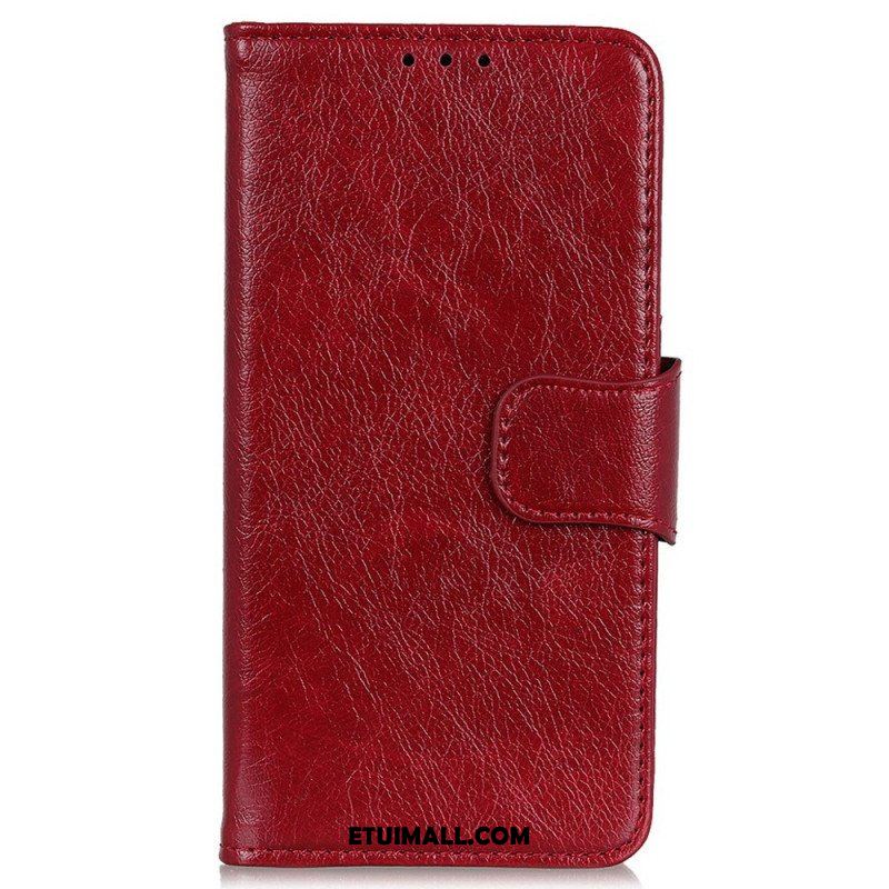 Etui Folio do Oppo Reno 7 Dwoina Skóry Nappa