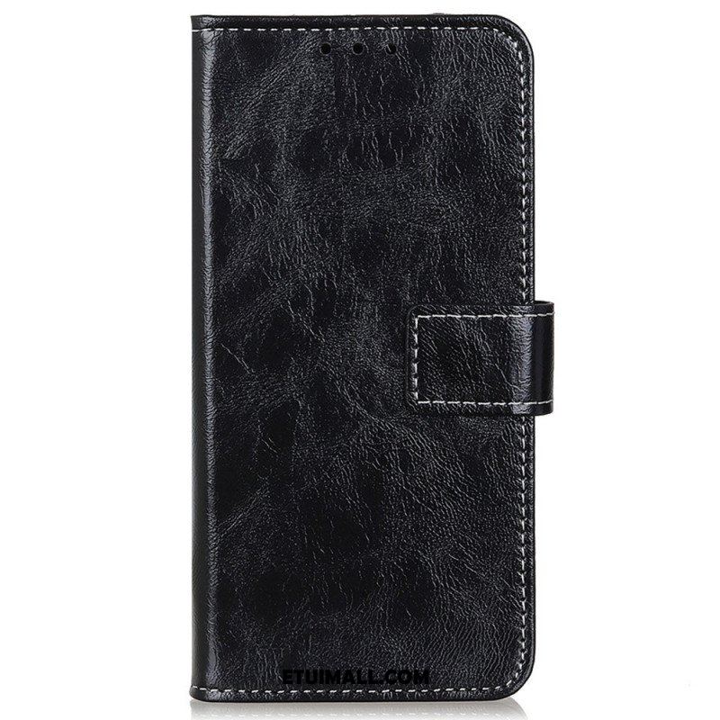 Etui Folio do Oppo Reno 7 Lakierowana Ze Szwami