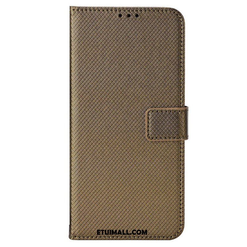 Etui Folio do Oppo Reno 8 z Łańcuch Stylowa Sztuczna Skóra Z Paskami
