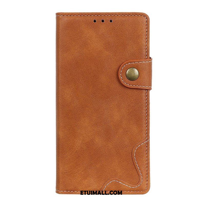 Etui Folio do Poco F4 Fantazyjne Szwy