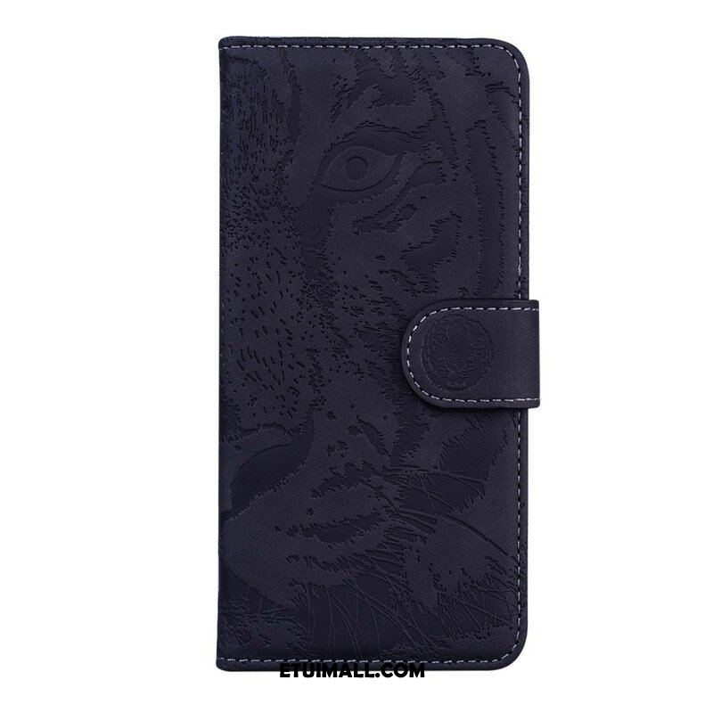 Etui Folio do Poco M3 Pro 5G Nadruk Twarzy Tygrysa