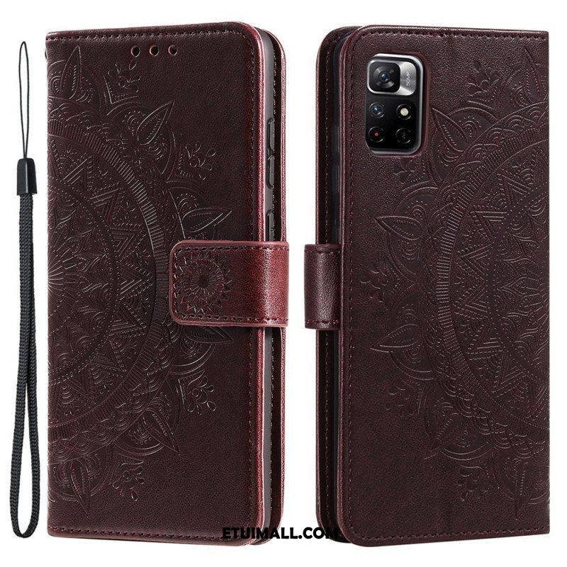 Etui Folio do Poco M4 Pro 5G Mandala Słońca