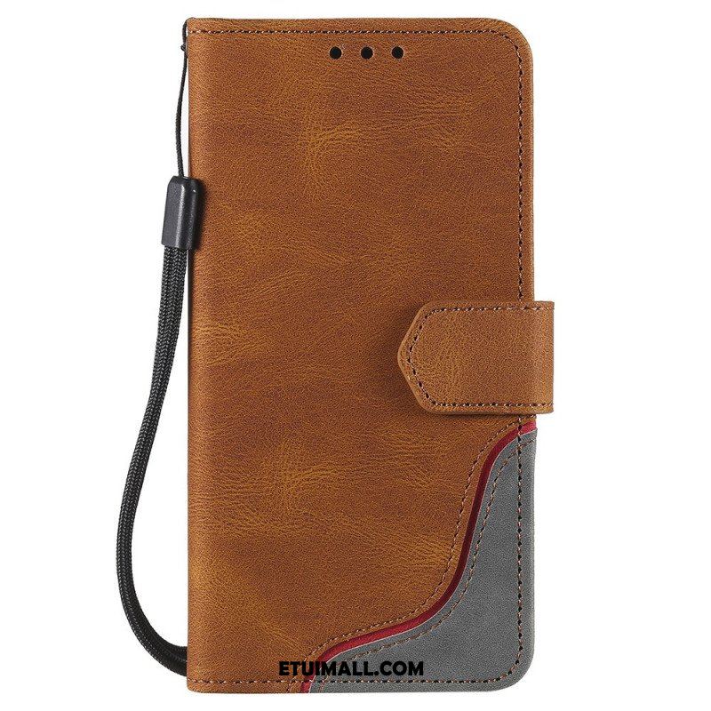 Etui Folio do Poco M4 Pro 5G Skóra Dwoinowa W Dotyku