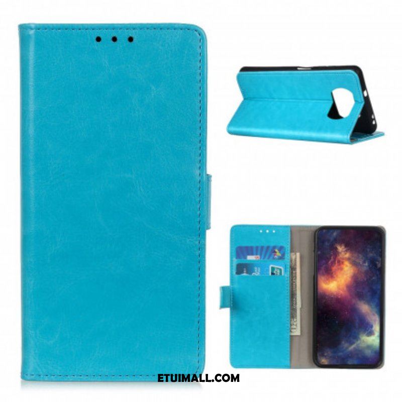 Etui Folio do Poco X3 / X3 Pro / X3 NFC Prosty Efekt Błyszczącej Skóry