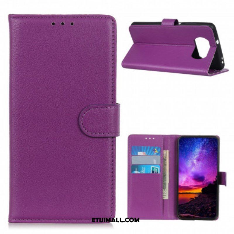 Etui Folio do Poco X3 / X3 Pro / X3 NFC Sztuczna Skóra Liczi