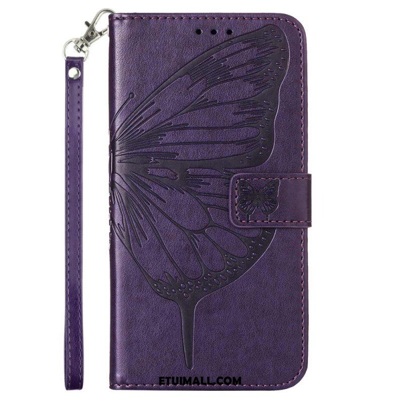 Etui Folio do Poco X5 5G Kwiatowy Motyl