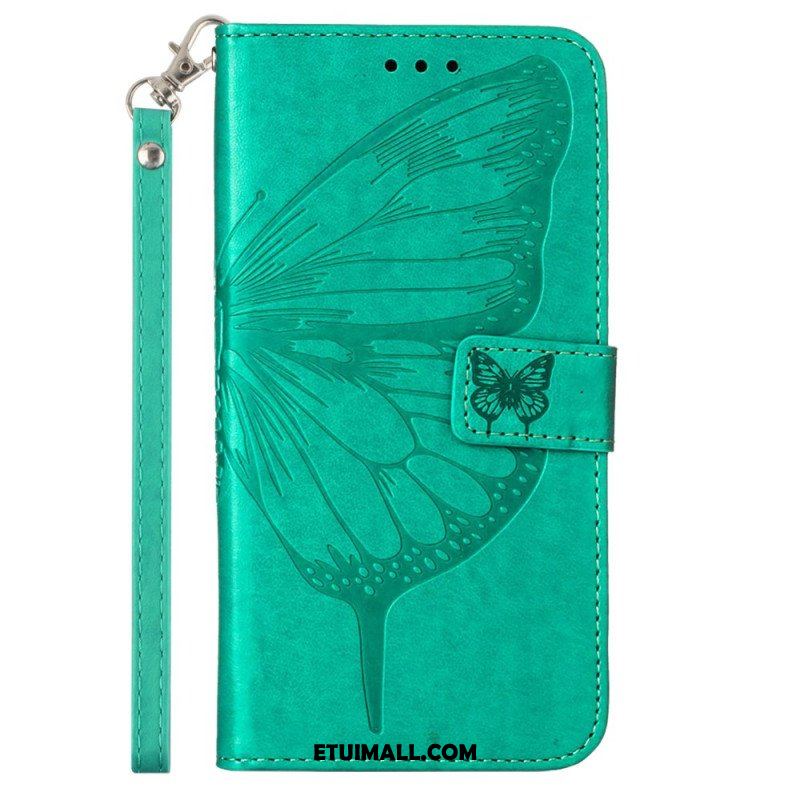 Etui Folio do Poco X5 5G Kwiatowy Motyl