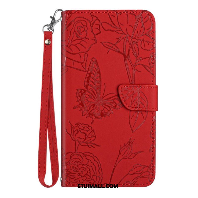 Etui Folio do Poco X5 5G Motyle I Smycz