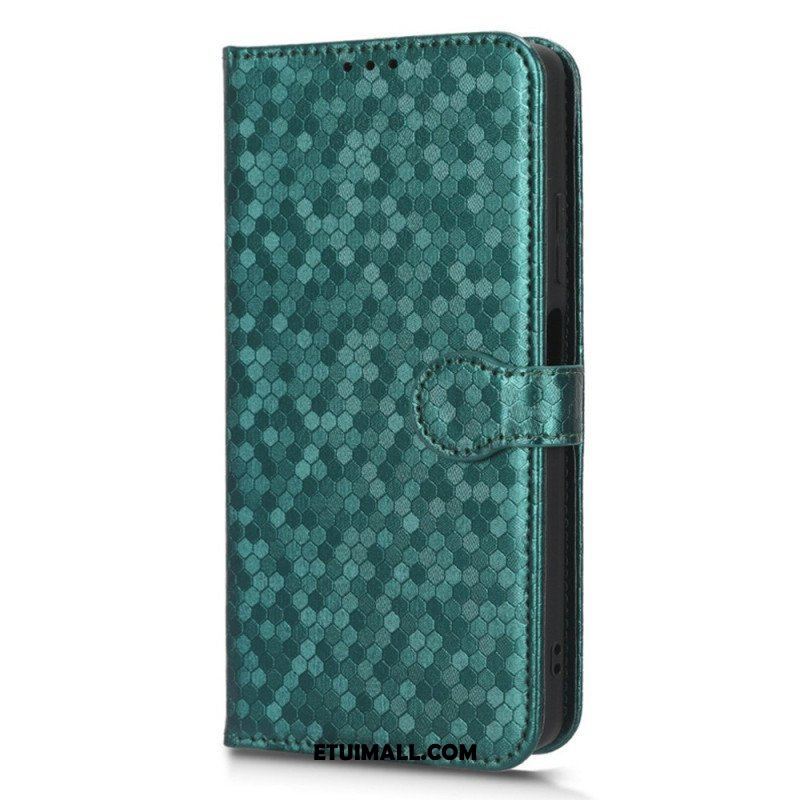 Etui Folio do Poco X5 5G z Łańcuch Wzór 3d Na Ramiączkach