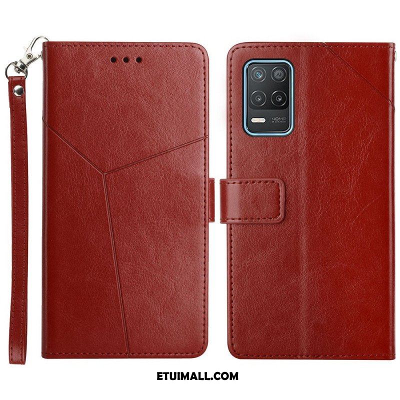 Etui Folio do Realme 8 5G Stylowa Skórzana Konstrukcja Geo Y