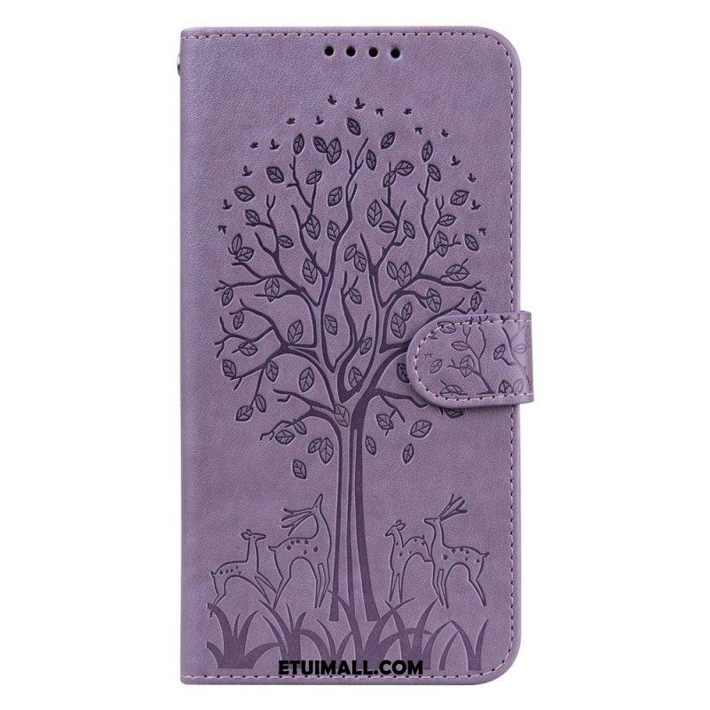 Etui Folio do Realme 8i Drzewo I Jeleń