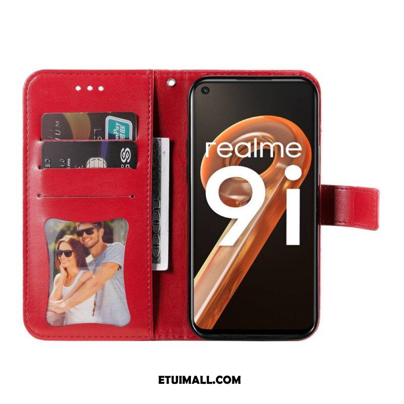 Etui Folio do Realme 9i Kwiaty Mandali