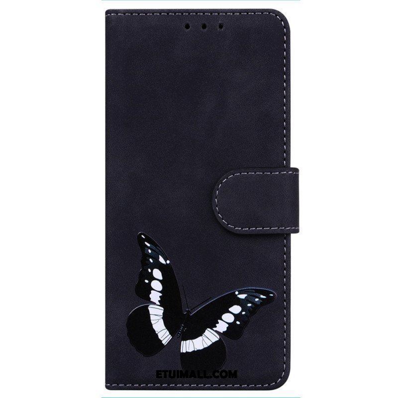 Etui Folio do Realme C31 Motyl Ze Sztucznej Skóry