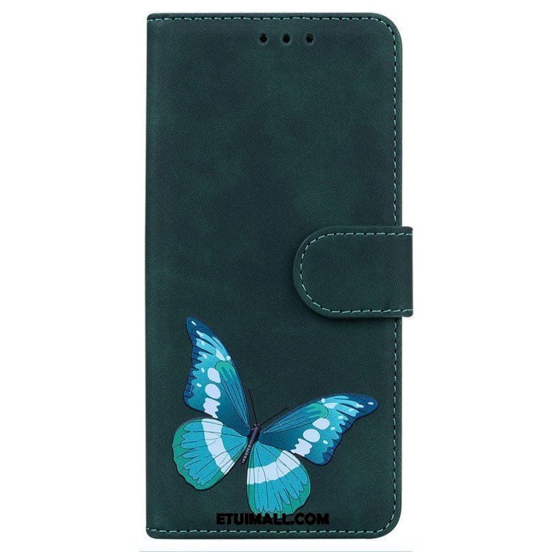 Etui Folio do Realme C31 Motyl Ze Sztucznej Skóry