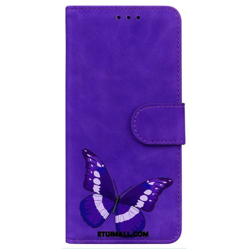 Etui Folio do Realme C31 Motyl Ze Sztucznej Skóry