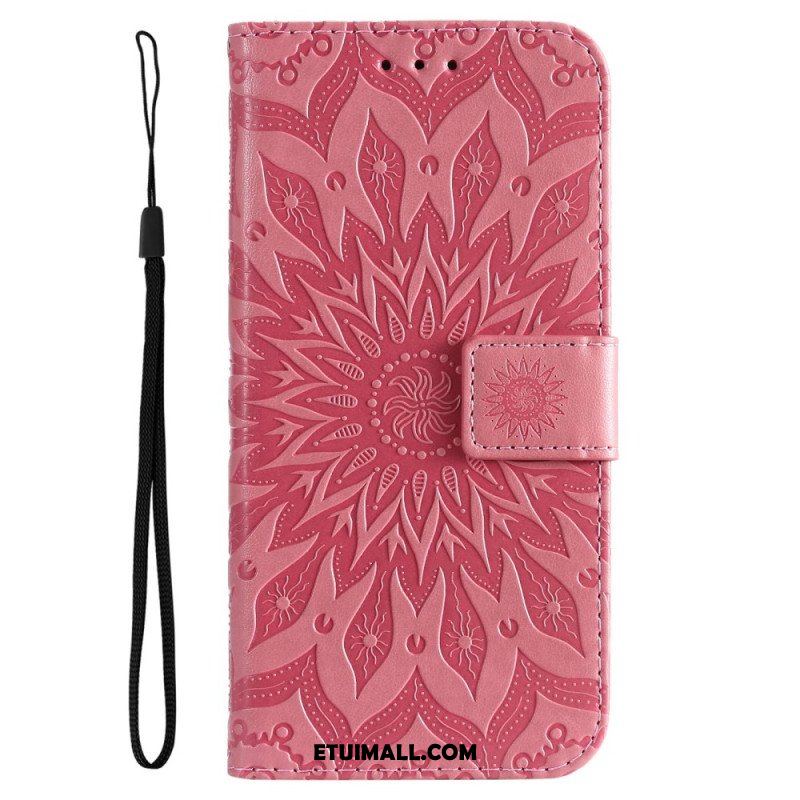 Etui Folio do Realme C35 z Łańcuch Mandala Słoneczna Na Ramiączkach