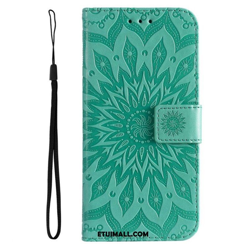 Etui Folio do Realme C35 z Łańcuch Mandala Słoneczna Na Ramiączkach