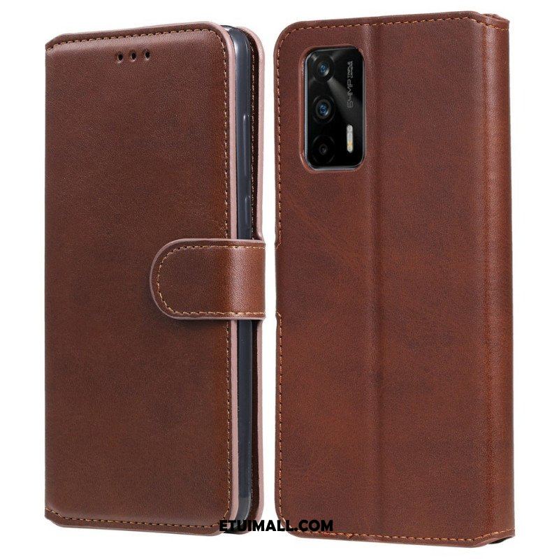 Etui Folio do Realme GT 5G Efekt Skóry