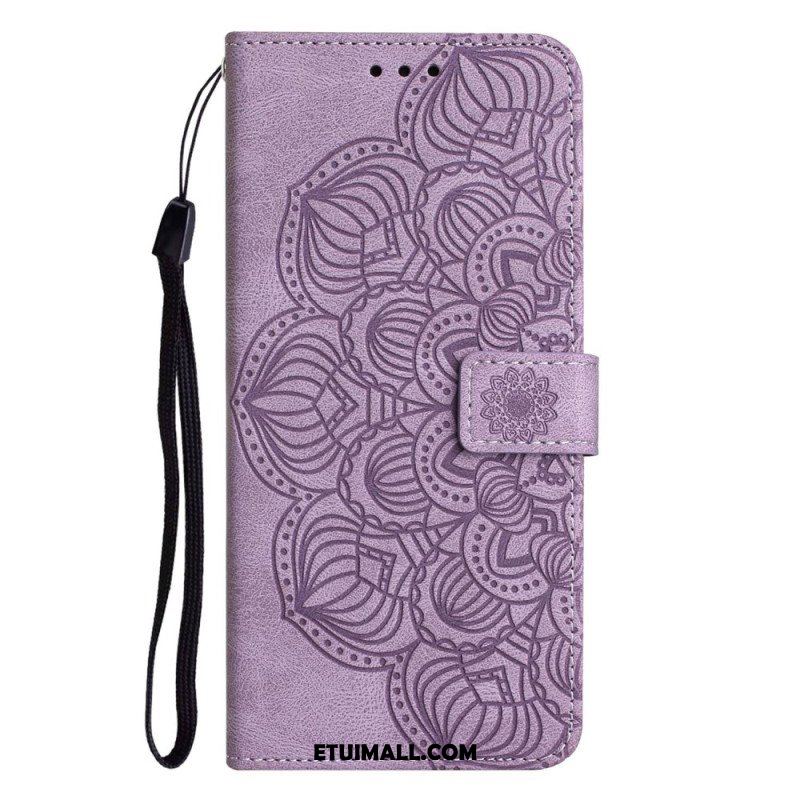 Etui Folio do Samsung Galaxy A13 z Łańcuch Mandala Z Paskami W Stylu Vintage