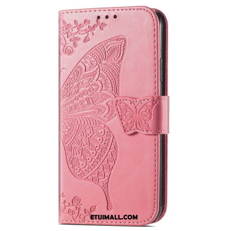 Etui Folio do Samsung Galaxy A14 / A14 5G Barokowy Motyl