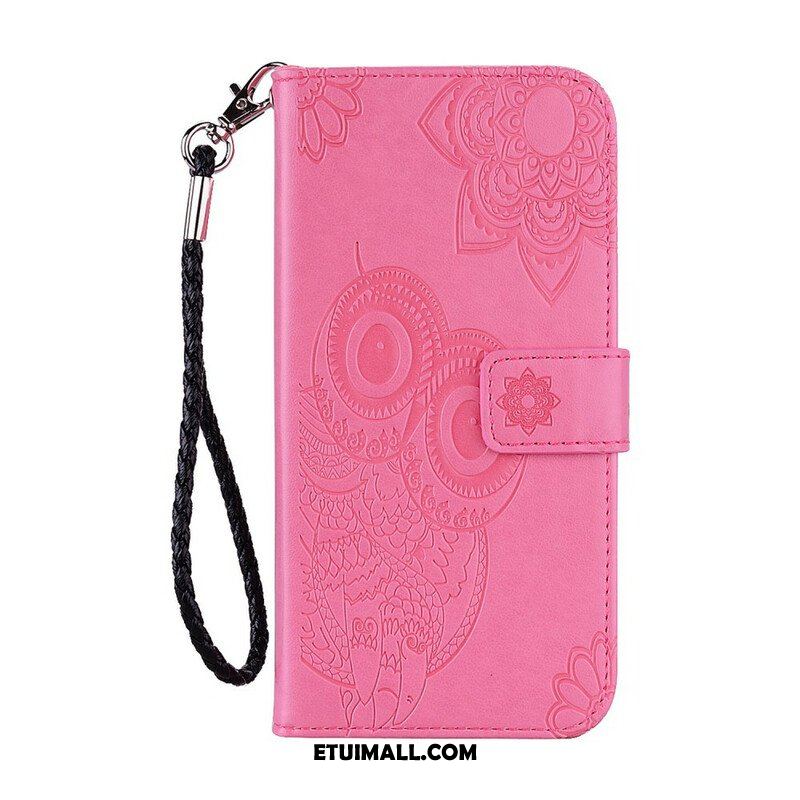 Etui Folio do Samsung Galaxy A42 5G Sowa Mandala I Smycz