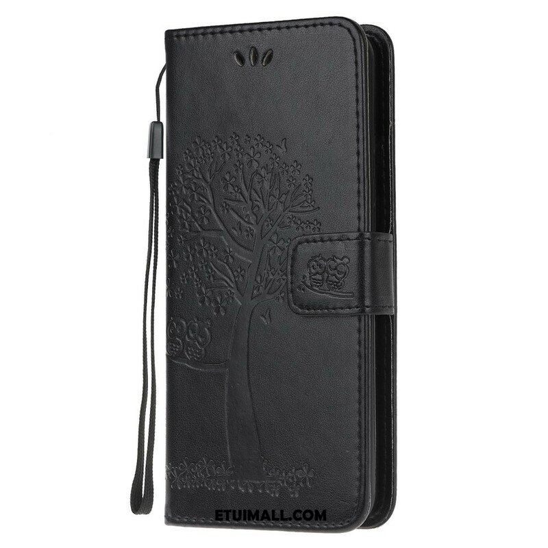 Etui Folio do Samsung Galaxy A52 4G / A52 5G / A52s 5G z Łańcuch Drzewo Stringów I Sowy