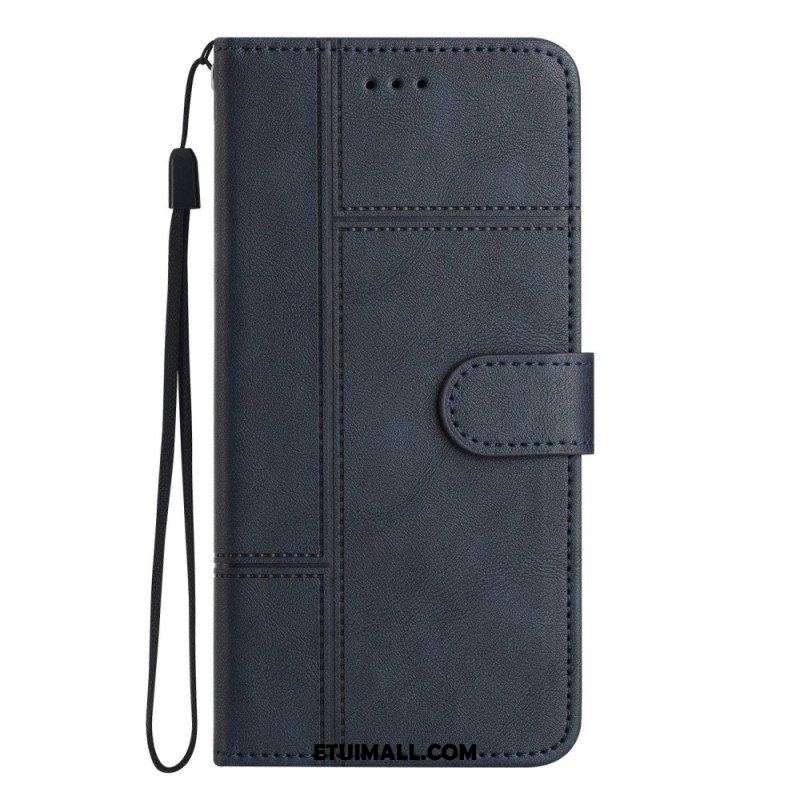 Etui Folio do Samsung Galaxy A53 5G z Łańcuch Biznes W Smyczy