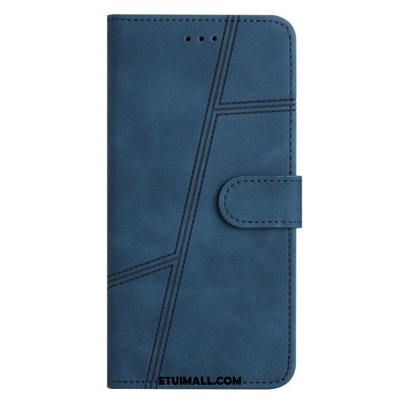 Etui Folio do Samsung Galaxy A53 5G z Łańcuch Linie Smyczy