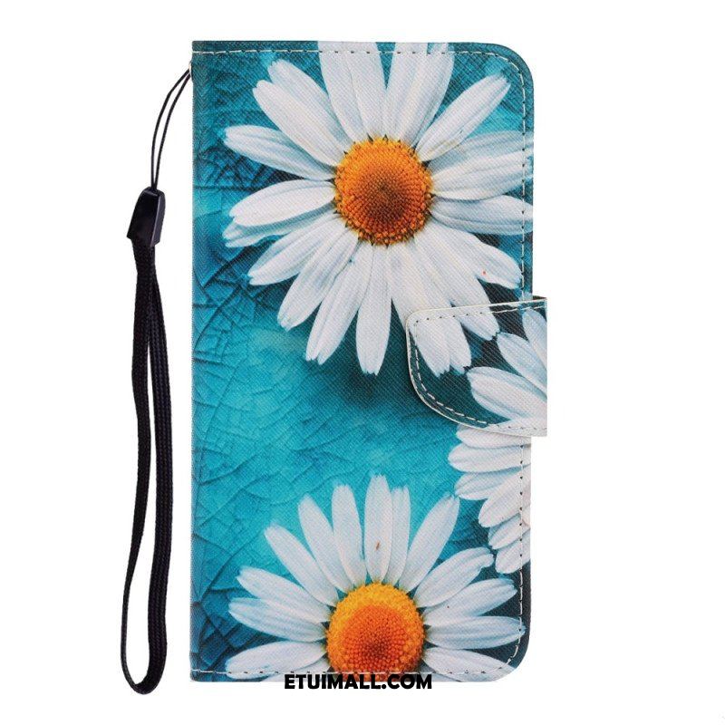 Etui Folio do Samsung Galaxy A54 5G z Łańcuch Czarny Pasek