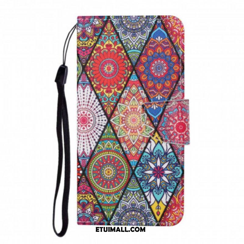 Etui Folio do Samsung Galaxy M12 / A12 Patchwork Ze Smyczą