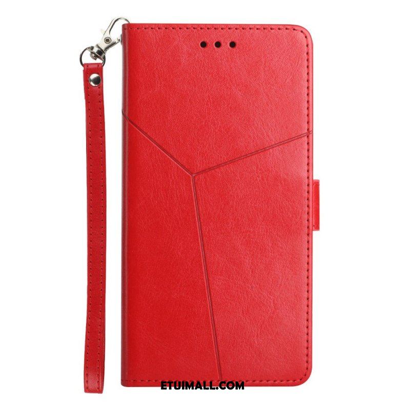 Etui Folio do Samsung Galaxy M12 / A12 Stylowa Skórzana Konstrukcja Geo Y