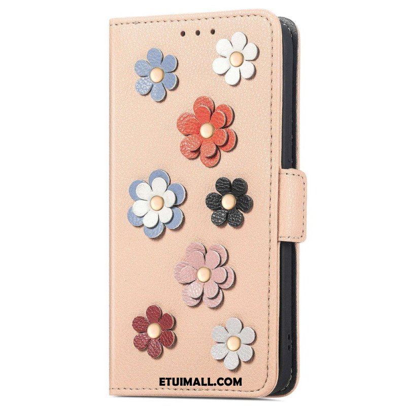 Etui Folio do Samsung Galaxy M13 Kwiaty 3d