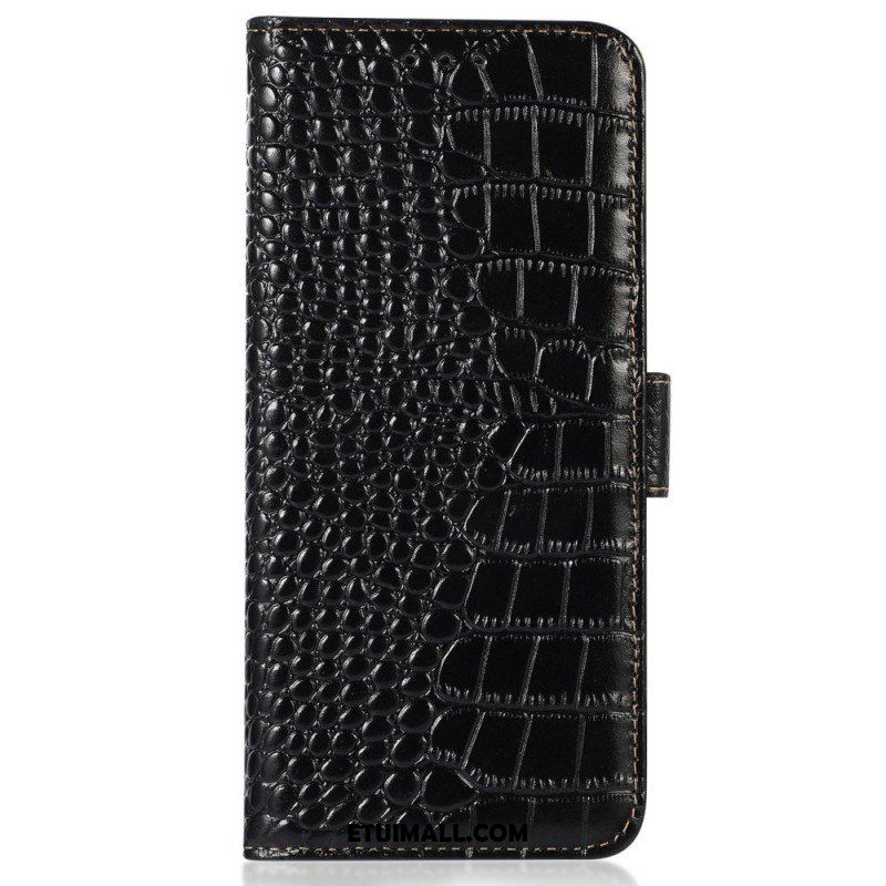 Etui Folio do Samsung Galaxy M13 Rfid W Stylu Krokodyla