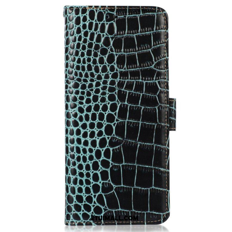 Etui Folio do Samsung Galaxy M13 Rfid W Stylu Krokodyla