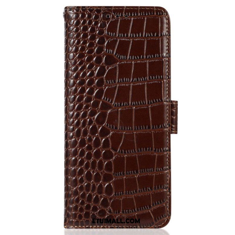 Etui Folio do Samsung Galaxy M13 Rfid W Stylu Krokodyla