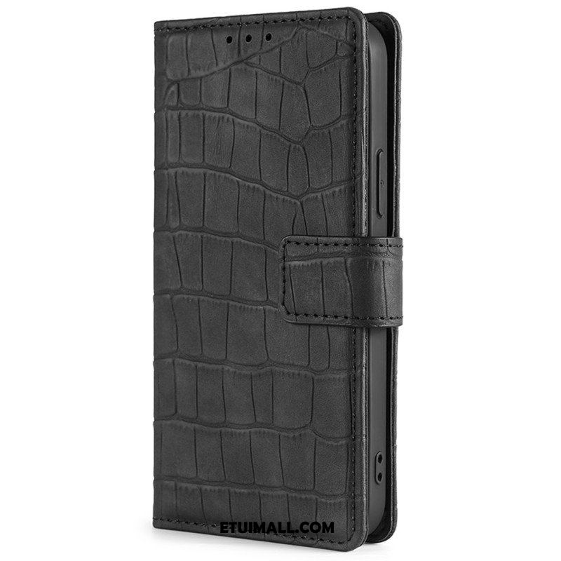 Etui Folio do Samsung Galaxy M13 Styl Skóry Krokodyla