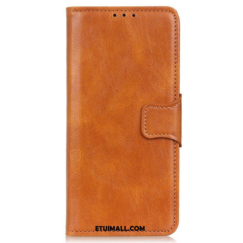 Etui Folio do Samsung Galaxy M23 5G Dwustronne Zapięcie Z Efektem Skóry