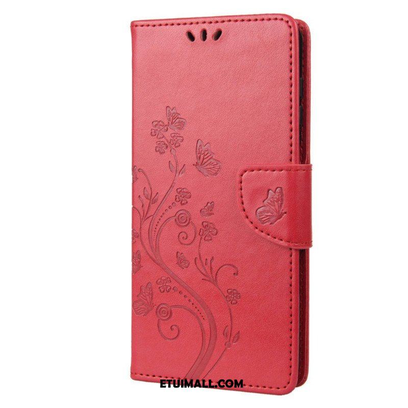 Etui Folio do Samsung Galaxy M23 5G Motyle I Kwiaty