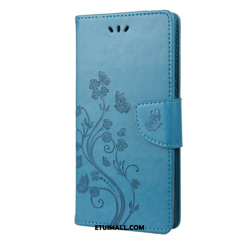 Etui Folio do Samsung Galaxy M23 5G Motyle I Kwiaty