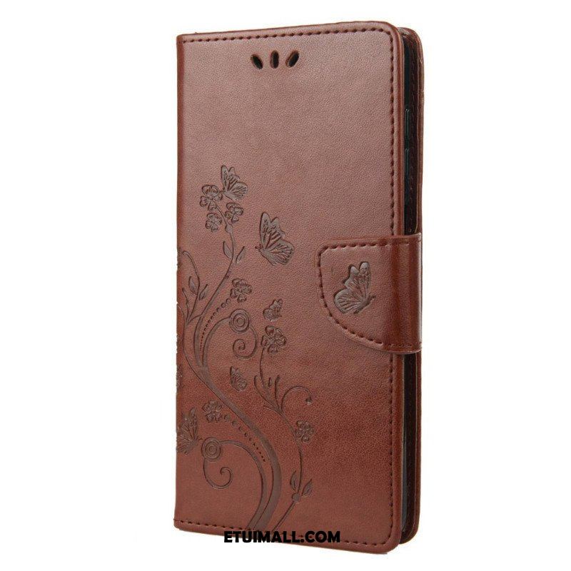 Etui Folio do Samsung Galaxy M23 5G Motyle I Kwiaty