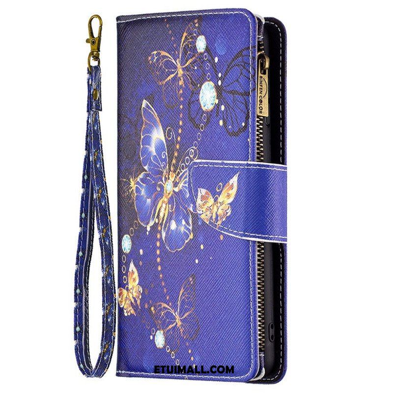 Etui Folio do Samsung Galaxy M23 5G Motyle Portmonetka I Smycz