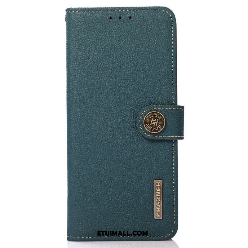 Etui Folio do Samsung Galaxy M23 5G Prawdziwa Skóra Khazneh Rfid